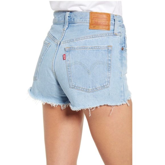 Levi's 501 Original High Rise Button Fly Denim Jean Shorts Women's Size … - Picture 4 of 11